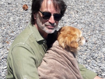 Me and Sophie after she fell in Lake Tahoe.