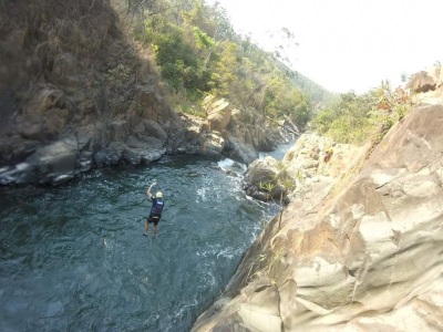 Note to self...close your legs when you hit the water next time ?