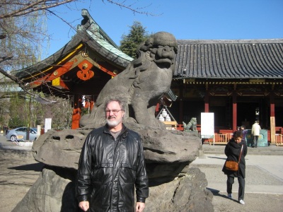 Steve at Temple in Tokyo, Japan