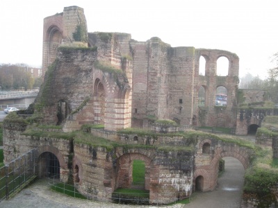 Ruins of Roman Bath in Trier, Germany