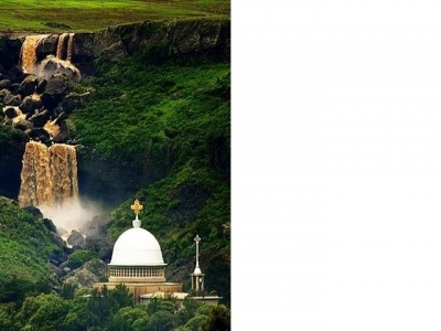 Ethiopia - The Beautiful Debre Libanos - A Monastery, lying northwest of Addis Ababa. Founded in the thirteenth century by Saint Tekle Haimanont.