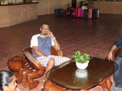 in a resort at maldives