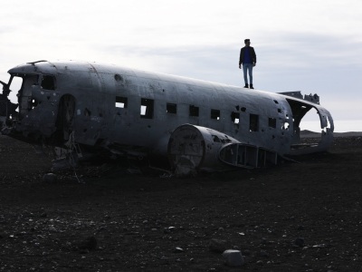 Famous plane wreck in Iceland