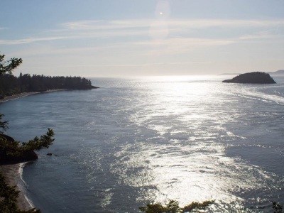 Looking out on the Pacific Coast Line, Washington state.