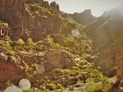 Siphon Draw Trail in Superstition Wilderness, Apache Junction, Arizona