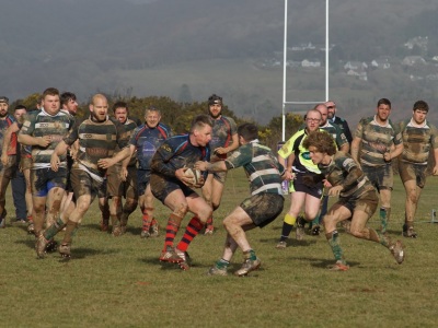 Plymouth, Uk. Muddy rugby