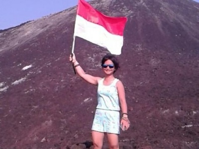 Top of Krakatao mountain,  Lampung,  Sumatera,  Indonesia.