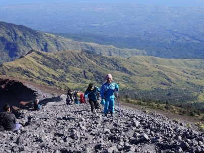 Rinjani mountain in Lombok,  second highest volcanos. Indonesia. 